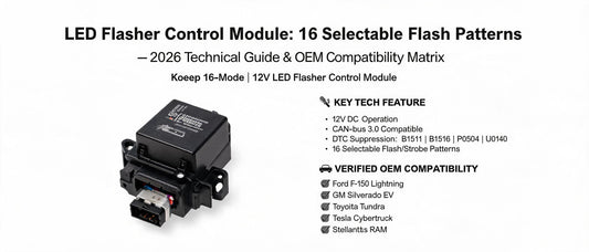 LED Flasher Control Module: 16 Selectable Flash Patterns – 2026 Technical Guide & OEM Compatibility Matrix