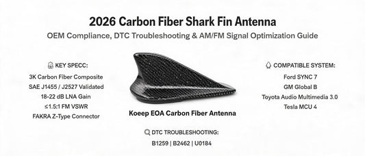 2026 Carbon Fiber Shark Fin Antenna: OEM Compliance, DTC Troubleshooting & AM/FM Signal Optimization Guide