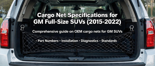 Cargo Net Specifications for GM Full-Size SUVs (2015-2022)