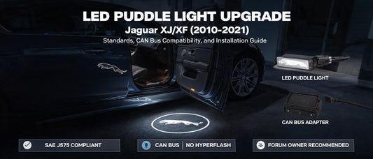 LED Puddle Light Upgrade for Jaguar XJ/XF (2010-2021): Standards, CAN Bus Compatibility, and Installation Guide