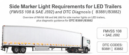 Side Marker Light Requirements for LED Trailers (FMVSS 108 & SAE J592) and DTC Diagnosis (B3881/B3882)