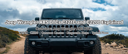 Jeep Wrangler ABS DTCs C121C and C2200 Explained