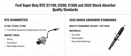 Ford Super Duty DTC C1100, C1200, C1300 and 2026 Shock Absorber Quality Standards