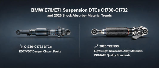 BMW E70/E71 Suspension DTCs C1730-C1732 and 2026 Shock Absorber Material Trends