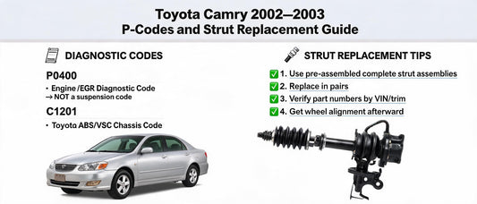 Toyota Camry 2002–2003 P-Codes and Strut Replacement Guide
