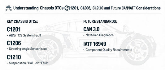 Understanding Chassis DTCs C1201, C1206, C1210 and Future CAN/IATF Considerations
