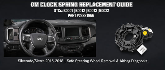 GM Clock Spring Replacement Guide: DTCs B0001/B0012/B0013/B0022 and Part 23381966