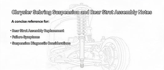 Chrysler Sebring Suspension and Rear Strut Assembly Notes