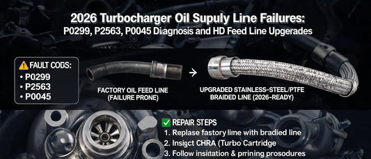 2026 Turbocharger Oil Supply Line Failures: P0299, P2563, P0045 Diagnosis and HD Feed Line Upgrades