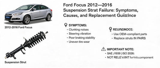 Ford Focus 2012–2016 Suspension Strut Failure: Symptoms, Causes, and Replacement Guidance