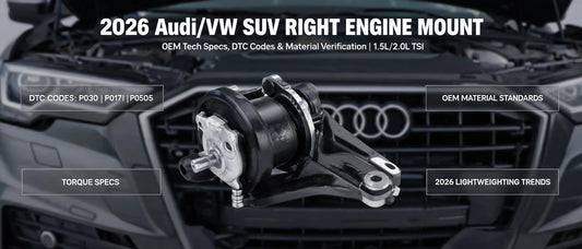 2026 Audi/VW SUV Right Engine Mount: OEM Tech Specs, DTC Codes & Material Verification | 1.5L/2.0L TSI