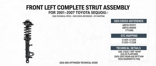 Front Left Complete Strut Assembly for 2001-2007 Toyota Sequoia: 2026 Technical Specs, OEM Cross-Reference & DTC Mapping