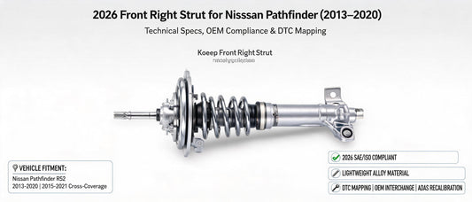 2026 Front Right Strut for Nissan Pathfinder (2013–2020) | Technical Specs, OEM Compliance & DTC Mapping