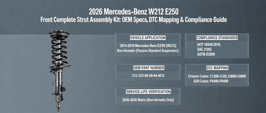 2026 Mercedes-Benz W212 E250 Front Complete Strut Assembly Kit: OEM Specs, DTC Mapping & Compliance Guide