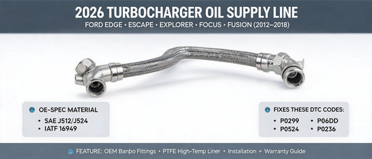 2026 Turbocharger Oil Supply Line for Ford Edge Escape Explorer Focus Fusion (2012–2018) | OE-Spec Material & DTC Compliance Guide