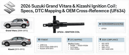 2026 Suzuki Grand Vitara & Kizashi Ignition Coil: Specs, DTC Mapping & OEM Cross-Reference (UF634)