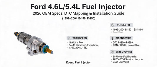 Ford 4.6L/5.4L Fuel Injector: 2026 OEM Specs, DTC Mapping & Installation Guide (1999–2004 E-150, F-150)