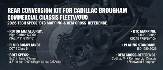 Rear Conversion Kit for Cadillac Brougham Commercial Chassis Fleetwood: 2026 Technical Specs, DTC Mapping & OEM Cross-Reference