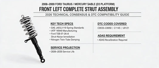 2008–2009 Ford Taurus Front Left Complete Strut Assembly | 2026 Technical Consensus & DTC Compatibility Guide