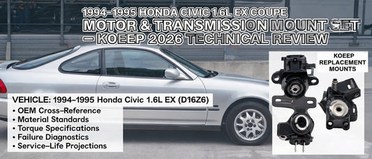 1994–1995 Honda Civic 1.6L EX Coupe Motor & Transmission Mount Set – Koeep 2026 Technical Review
