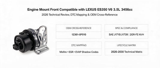Engine Mount Front Compatible with LEXUS ES350 V6 3.5L 3456cc 45485: 2026 Technical Review, DTC Mapping & OEM Cross-Reference