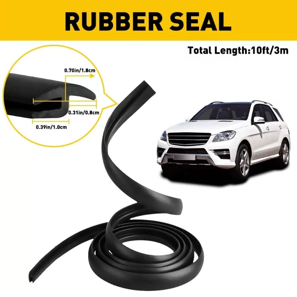 10FT Windshield Rubber Molding Seal Trim Universal for Windscreen Windows EOA 6B93BC-57 [2]