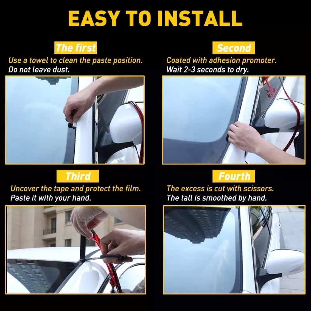 10FT Windshield Rubber Molding Seal Trim Universal for Windscreen Windows EOA 6B93BC-57 [5]