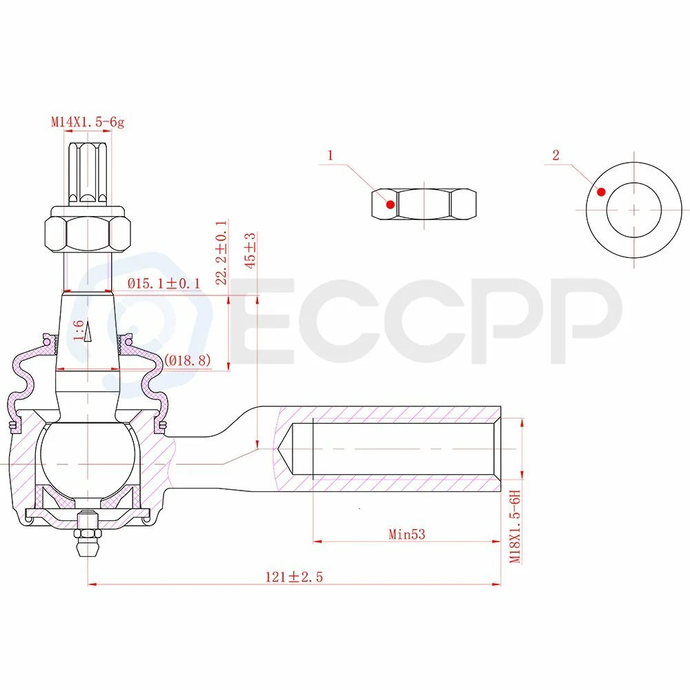 10PCS Front Control Arms Tie Rods Ball Joints Fits 2002-2005 Dodge Ram 1500 4WD 6B93BC-57 [3]