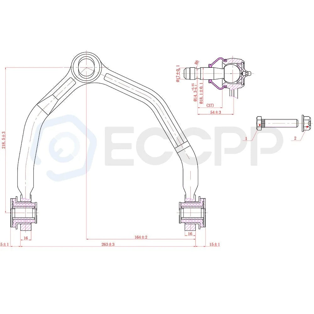 10PCS Front & Rear Sway Bars Upper Control Arms Suspension For Mercury Cougar 6B93BC-57 [2]