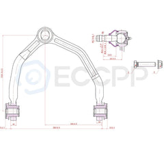 10PCS Front & Rear Sway Bars Upper Control Arms Suspension For Mercury Cougar 6B93BC-57 [2]