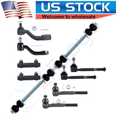 10PCS Idler Arm Sway Bar Tie Rods Suspension Kit For 1993-1999 GMC Yukon 4WD KOEEP [1]
