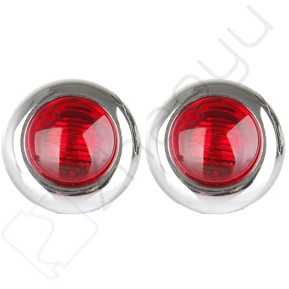 10Pair 3/4" Side Marker Clearance Red LED Light w/316SS Trim Ring for Ford Truck KOEEP [3]