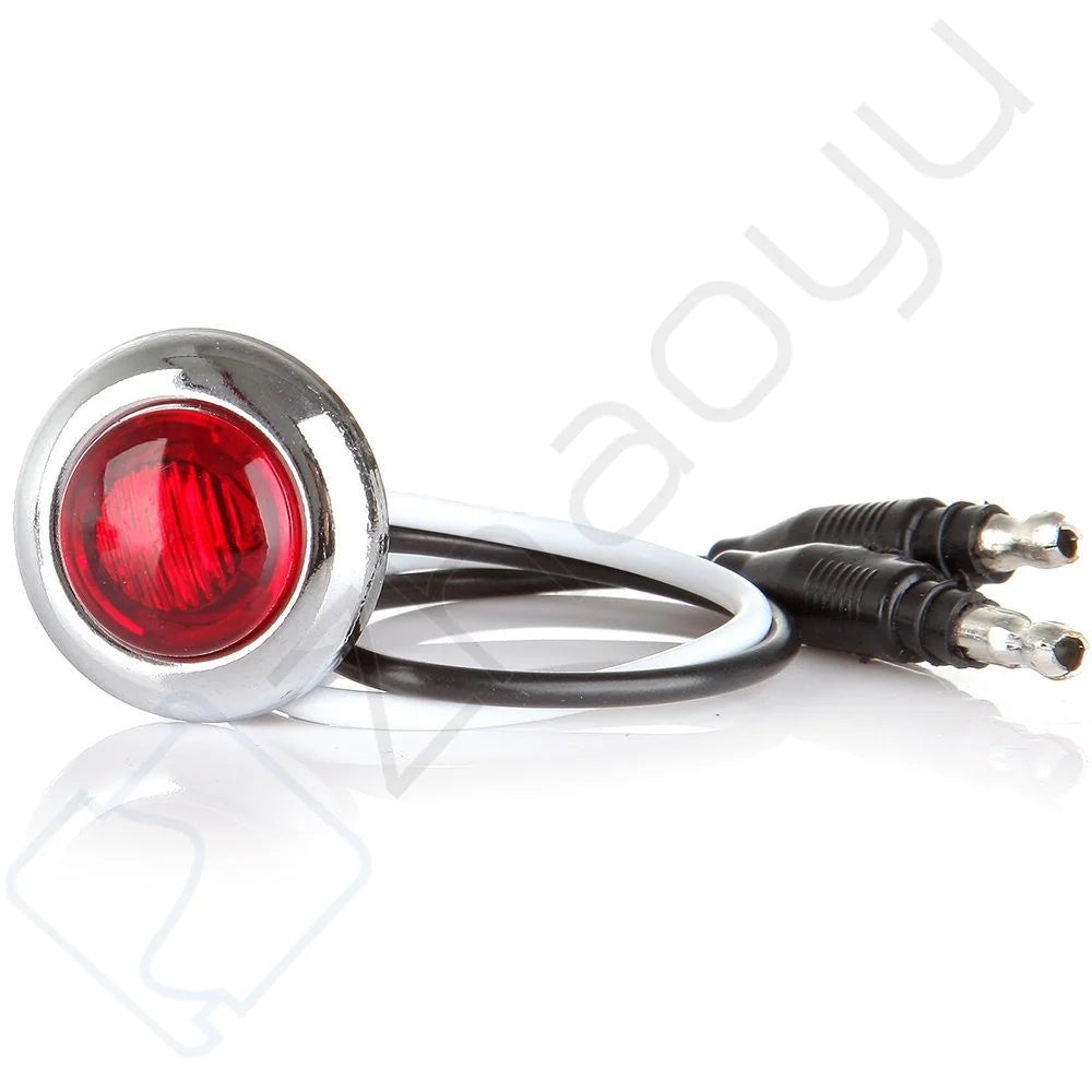 10Pair 3/4" Side Marker Clearance Red LED Light w/316SS Trim Ring for Ford Truck KOEEP [4]