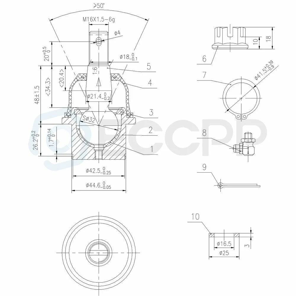 10Pc Control Arms Suspension Kit For 05-08 Ford F-150 & 05-08 Lincoln Mark LT KOEEP [2]