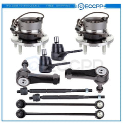 10Pc Front Wheel Bearing & Hub Tie Rods Sway Bar For Chevrolet Cobalt G5 Saturn KOEEP [1]