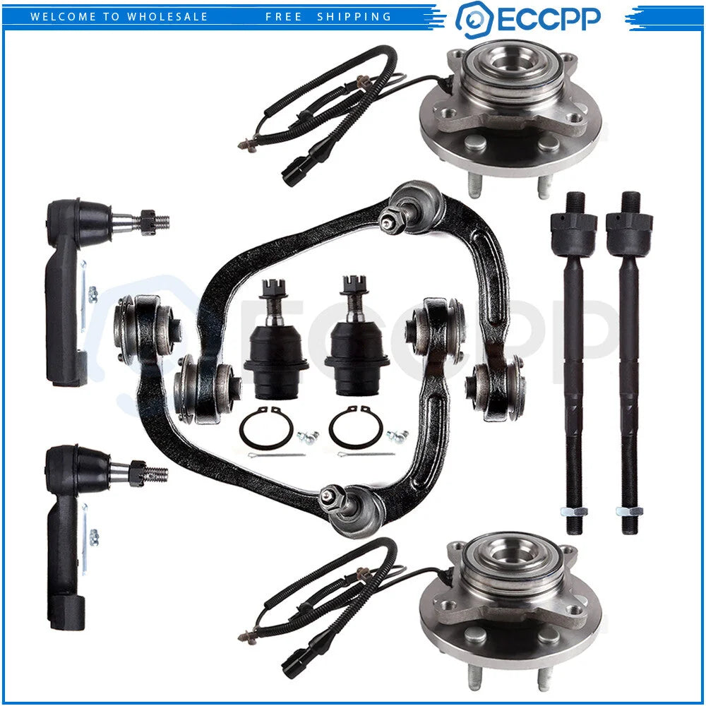 10Pcs Front Control Arm Ball Joint Wheel Bearning Hub For 07-12 Ford Expedition KOEEP [1]