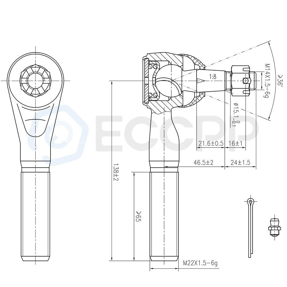 10Pcs Front Lower Ball Joints Tie Rod Ends Suspension For 1987-1996 Ford F-150 6B93BC-57 [3]