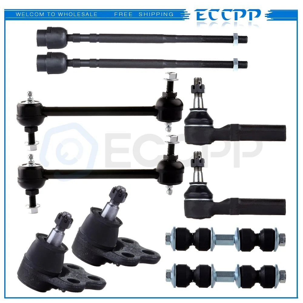 10Pieces For 1997-2003 2004 Buick Regal FWD Front Tie Rods Ball Joints Sway Bars KOEEP [1]