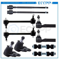 10Pieces For 1997-2003 2004 Buick Regal FWD Front Tie Rods Ball Joints Sway Bars KOEEP [1]