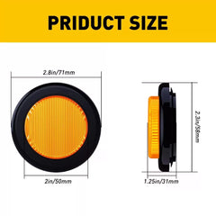 10X 2" LED Side Marker Light Truck Trailer Round Amber Red Bullet Clearance EOA 6B93BC-57 [3]