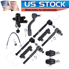 10 For 1999-2000 Cadillac Escalade Front Idler Arm Tie Rods Ball Joints Kit 6B93BC-57 [1]