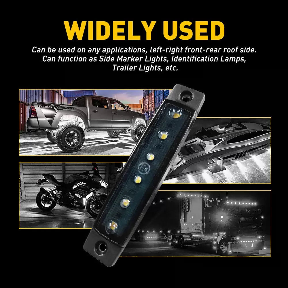 10*Smoke White LED Rock Lights For Jeep Offroad Truck Underbody Wheel Well Light 6B93BC-57 [5]