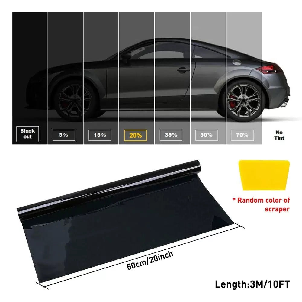 10ft Uncut Roll Window Tint Film 20% VLT 20" x 10'ft Feet Car Home Office Glass 6B93BC-57 [2]