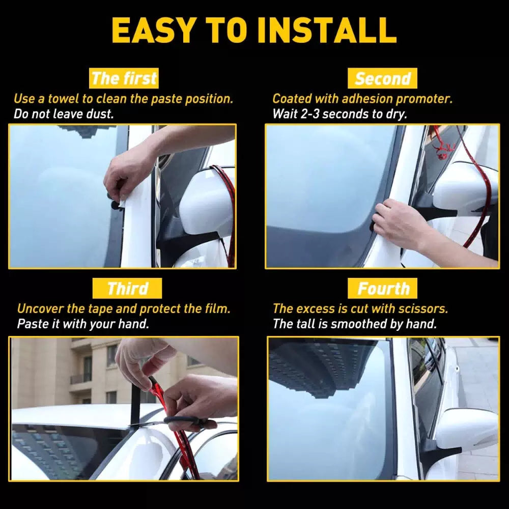 10ft Windshield Rubber Molding Seal Trim Universal for Windscreen Windows EOA 6B93BC-57 [2]