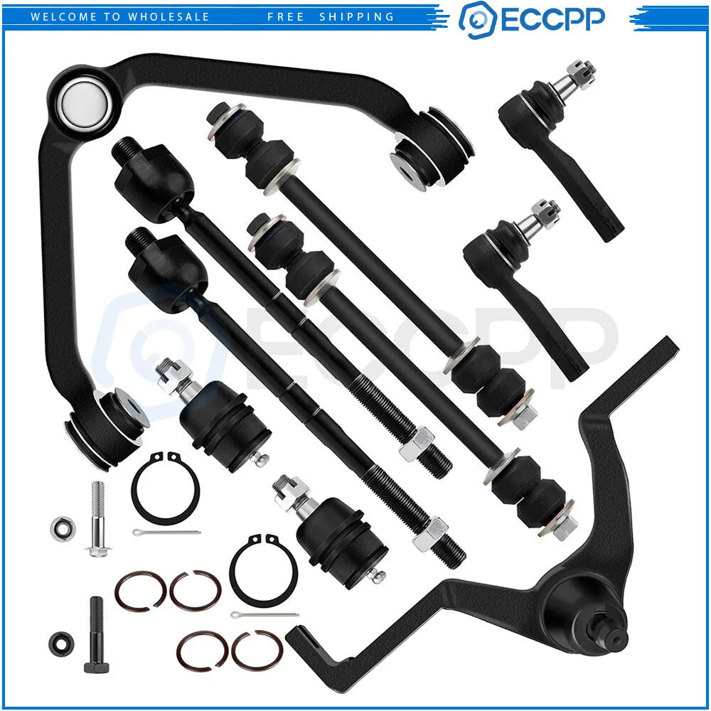 10pcs Control Arms Ball Joint Sway Bar Tie Rod Kit for 98-11 Ford Ranger 2WD 4x4 6B93BC-57 [1]
