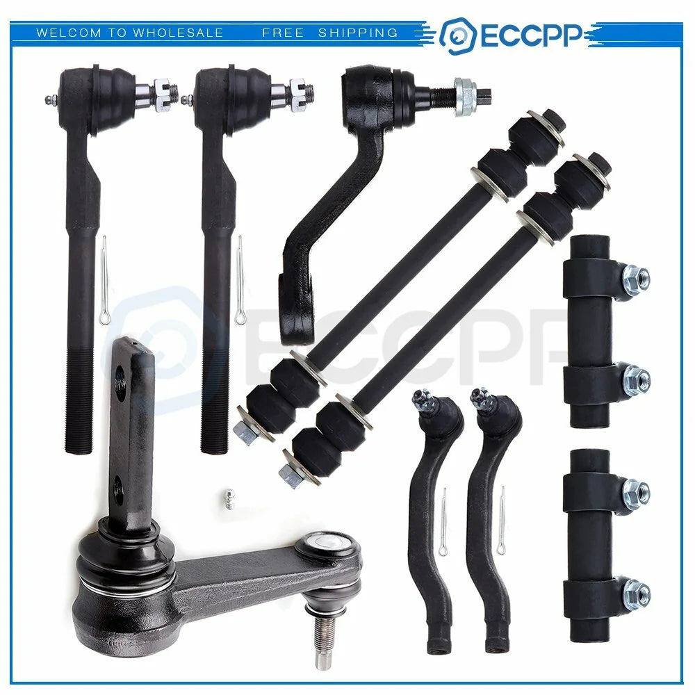 10pcs For 2000 2001 Dodge Ram 1500 2WD Tie Rod Ends Pitman Idler Arm Sway Bars KOEEP [1]