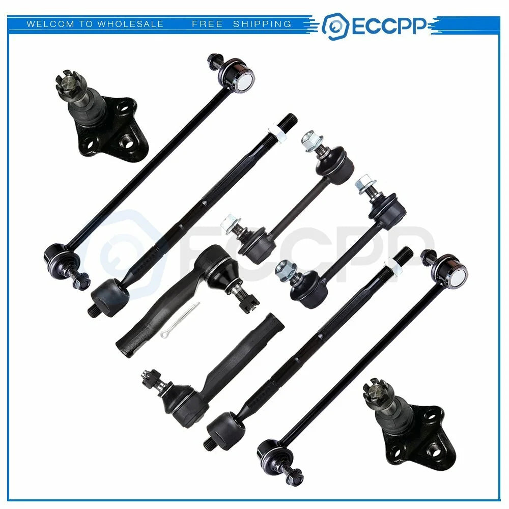 10pcs For 2001-2004 2005 Toyota Rav4 Complete Ball Joints Tie Rod Ends Sway Bars 6B93BC-57 [1]