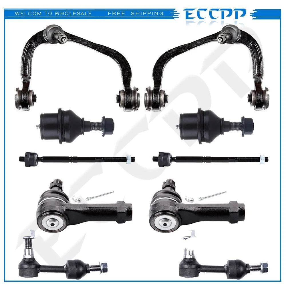 10pcs Front Control Arms Tie Rod Ends Ball Joints For Ford F-150 2004-2005 6B93BC-57 [1]