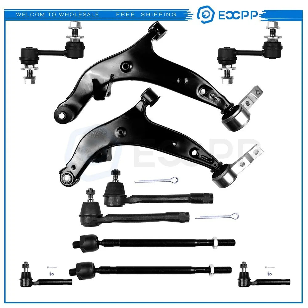 10pcs Front Control Arms Tie Rod Ends Sway Bars For Nissan Quest 3.5L 2004-2009 6B93BC-57 [1]