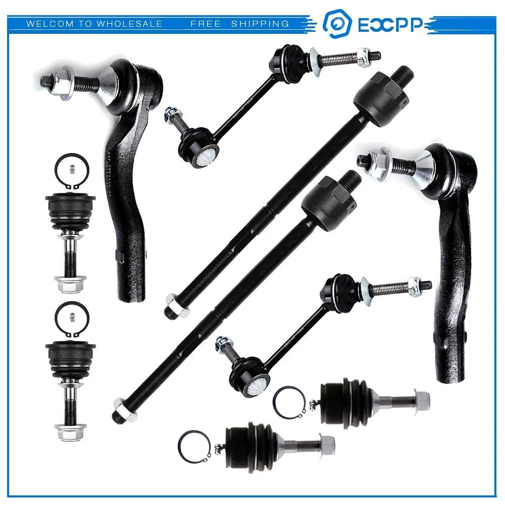10pcs Front Tie Rod Ends Sway Bars For Lincoln Town Car Marquis Crown Victoria KOEEP [1]